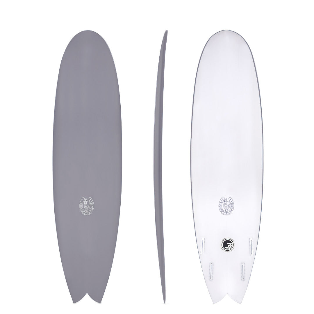 9'2" Kookapinto Fishy Noserider Hybrid Epoxy Soft Top (Gray) Used
