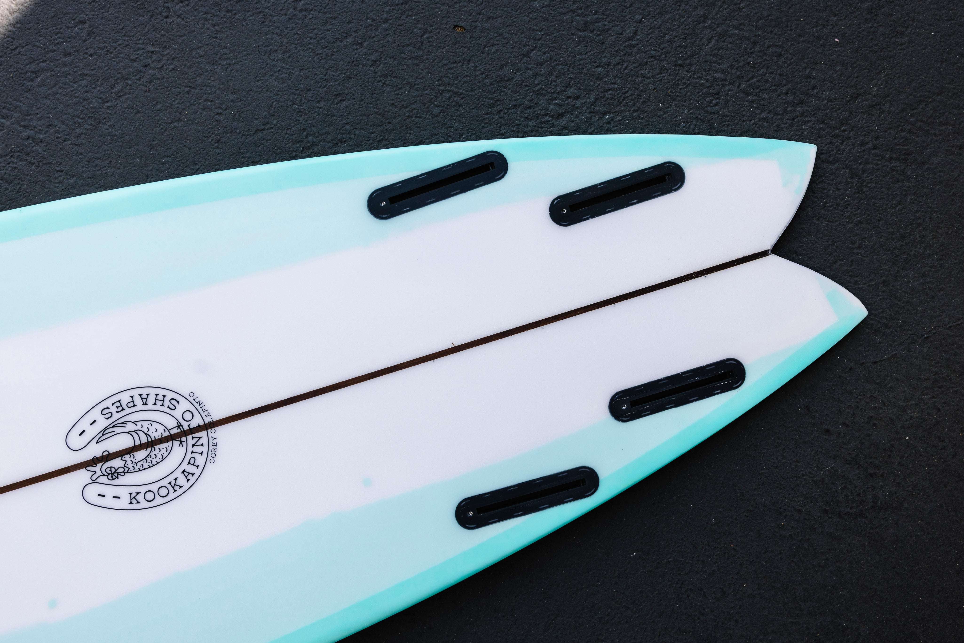 8'2" Kookapinto Fishy Noserider Aqua Resin Pull (Poly)